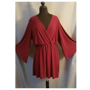 Burgundy Long Sleeve Romper